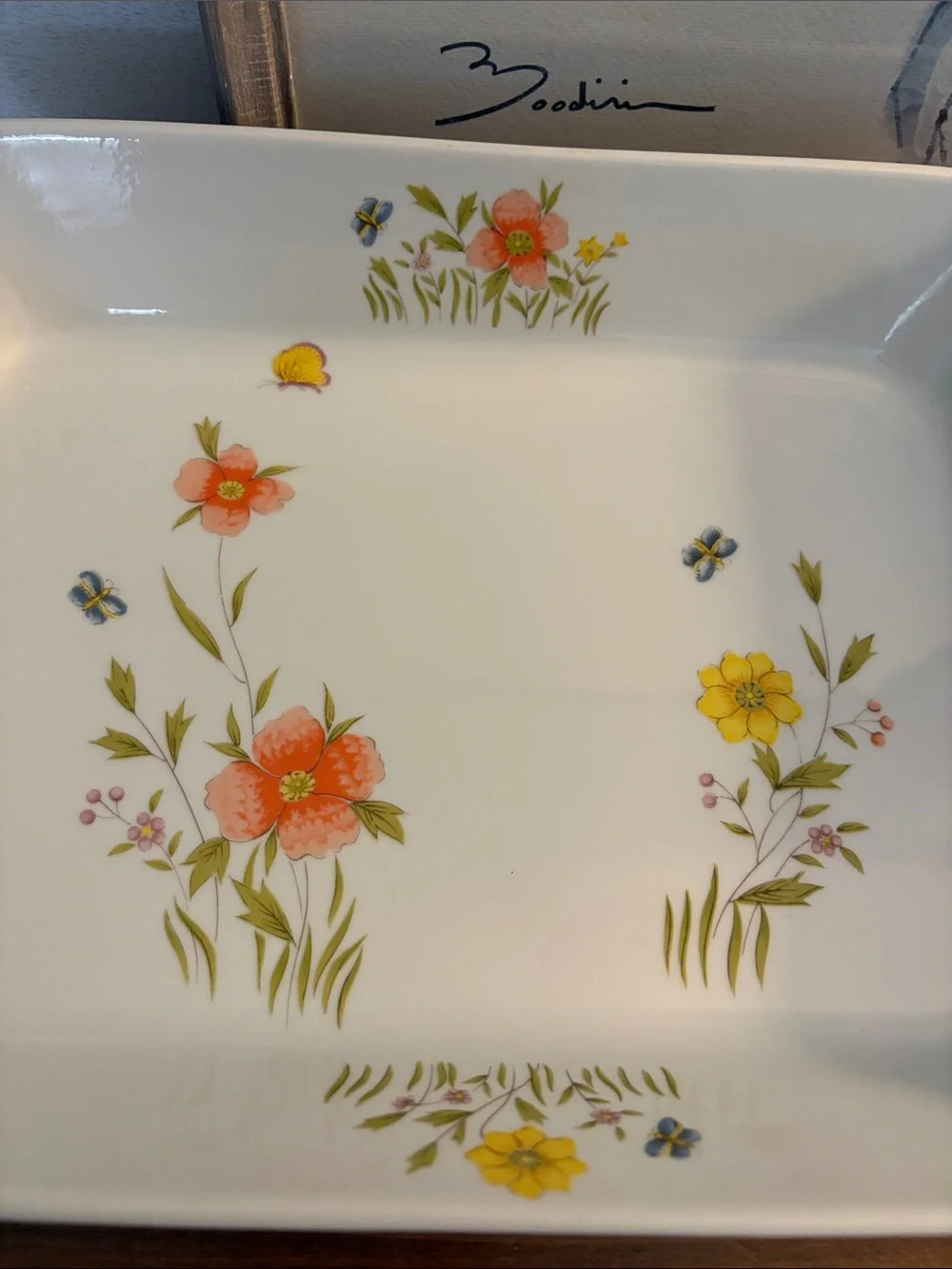 ANDREA SADAK Country Flower Rectangular Baker Ceramic Baking Dish Casserole